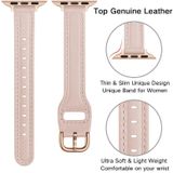 Dames Starry Sky Style Lederen Vervanging Strap Horlogeband voor Apple Watch Series 6 &amp; SE &amp; 5 &amp; 4 44mm / 3 &amp; 2 &amp; 1 42mm (Pink Sand)