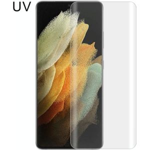 Voor Samsung Galaxy S21 Ultra 5G UV Vloeistof gebogen volledige lijm gehard glas film