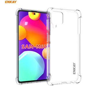 Voor Samsung Galaxy M62 Hat-Prince ENKAY Clear TPU Soft Anti-slip Cover Shockproof Case