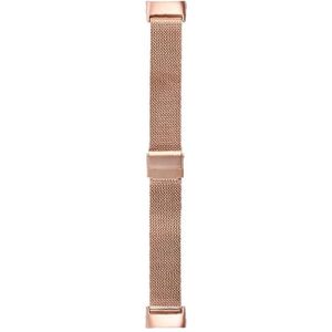 Voor Fitbit Charge 5 Milaan Steel Dubbele gespen Strap Horlogeband (ROSE GOUD)