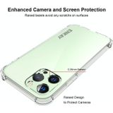Hat-Prince Enkay Clear TPU Schokbestendig Soft Case Drop Protection Cover + Full Coverage Gehard Glas Protector Film voor iPhone 13 Pro