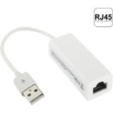 USB 2.0 Ethernet Adapter voor Tablet PC / Android TV  Kabel lengte: 20 cm wit