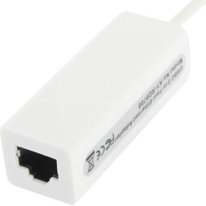 USB 2.0 Ethernet Adapter voor Tablet PC / Android TV  Kabel lengte: 20 cm wit