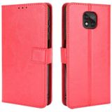 Voor Motorola Moto G Power 2021 Retro Crazy Horse Texture Horizontale Flip Lederen case met Holder &amp; Card Slots &amp; Lanyard(Red)