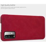 Voor Xiaomi Redmi Note 9 4G / 9 Power NILLKIN QIN-serie Crazy Horse Texture Horizontale Flip Leather Case met kaartsleuf (rood)