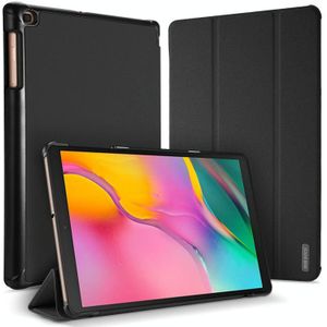 Voor Samsung Galaxy Tab A 10.1 (2019) DUX DUCIS Domo Series Horizontal Flip Magnetic PU Leather Case met 3-vouwbare houder (zwart)