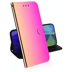 Voor Samsung Galaxy A72 5G Lmitated Mirror Surface Horizontale Flip Lederen Case met Houder &amp; Kaart Slots &amp; Portemonnee &amp; Lanyard (Gradiënt Kleur)