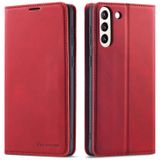 Voor Samsung Galaxy S21+ 5G Forwenw Dream Series Oil Edge Sterk magnetisme Horizontale Flip Lederen case met Holder &amp; Card Slots &amp; Wallet &amp; Photo Frame(Red)