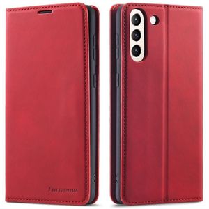 Voor Samsung Galaxy S21+ 5G Forwenw Dream Series Oil Edge Sterk magnetisme Horizontale Flip Lederen case met Holder &amp; Card Slots &amp; Wallet &amp; Photo Frame(Red)