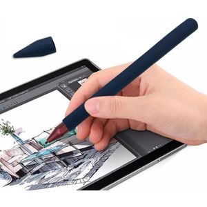 Stylus pen silica gel beschermende case voor Microsoft Surface Pro 5/6 (donkerblauw)