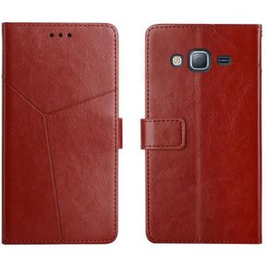 Voor Samsung Galaxy J2 Prime Y Stitching Horizontal Flip Leather Phone Case