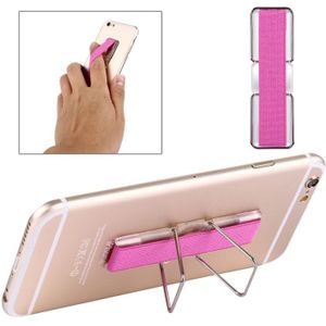 2 in 1 verstelbare universele Mini zelfklevende houder standaard + Slim vinger Grip  grootte: 7.3 x 2.2 x 0.3 cm  voor iPhone  Galaxy  Huawei  Xiaomi  LG  HTC en Tablets(Magenta)