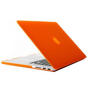 MacBook Pro Retina 15.4 inch Frosted structuur hard Kunststof Hoesje / Case (Oranje)