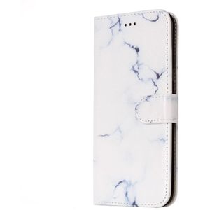 Samsung Galaxy S8 PLUS / G9550 horizontaal Wit marmer patroon PU leren Flip Hoesje met houder en opbergruimte voor pinpassen &amp; geld