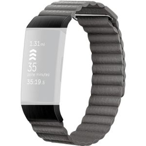 18 mm magnetische lederen horlogeband voor Fitbit Charge 4/3  Grootte: S