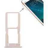 SIM-kaarthouder + SIM-kaarthouder / Micro SD-kaart lade voor Vivo V3Max (goud)