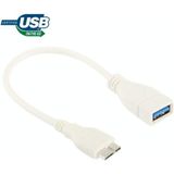 Micro USB 3.0 naar USB 3.0 OTG kabel voor samsung galaxy note iii / n9000  lengte: 20cm wit