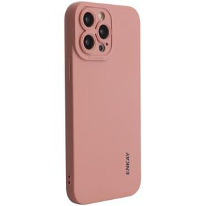 Enkay Liquid Silicone Phone Case voor iPhone 13 Pro (Pink)