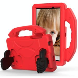 Voor Galaxy Tab 4 7.0 T230 / T231 EVA Materiaal kinderen platte anti vallende deksel beschermende shell met duimbeugel (rood)