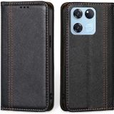 Voor OnePlus Ace Racing Grid Texture Magnetic Flip Leather Phone Case