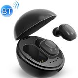 A10 TWS Space capsule vorm draadloze Bluetooth oortelefoon met magnetische Oplaaddoos &amp; Lanyard  ondersteuning HD Call &amp; automatisch koppelen Bluetooth (zwart)