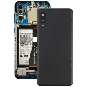 Batterij achterklep met camera lens cover voor Samsung Galaxy A02 (zwart)