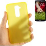 LG Optimus G2 / D802 ultra-dun 0.3mm transparant Polycarbonaat Kunststof back cover Hoesje (geel)