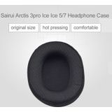 1 Paar Lederen Sponge Beschermhoes voor Steelseries Arctis 3 Pro / Ice 5 / Ice 7 Headphone (Bruin)