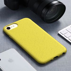 Voor iPhone6 &amp; 6s Starry Series schokbestendig stro materiaal + TPU beschermhoes (geel)