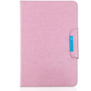 Voor 7 inch Tablets Universal Solid Color Horizontale Flip Lederen Case met KaartSlots &amp; Wallet(Pink)