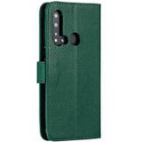 Feather patroon Litchi textuur horizontale Flip lederen draagtas met portemonnee &amp; houder &amp; kaartsleuven voor Huawei P20 Lite (2019)/Nova 5i (groen)