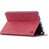 Voor Amazon Kindle Fire HD8 (2020) Rhombus Texture Horizontale Flip Magnetic Leather Case met Holder &amp; Card Slots(Red)