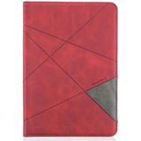 Voor Amazon Kindle Fire HD8 (2020) Rhombus Texture Horizontale Flip Magnetic Leather Case met Holder &amp; Card Slots(Red)