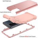 Voor Samsung Galaxy A71 5G PC + Siliconen Driedelige Shockproof Protection Case (Rose Gold)