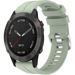 Voor Garmin Fenix 6 Sapphire GPS 22mm Solid Color Silicone Watch Band (Light Green)