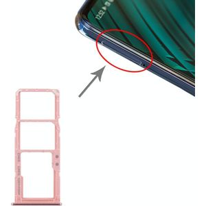SIM-kaartlade + SIM-kaartlade + Micro SD-kaartlade voor Samsung Galaxy A51 / A515 (roze)