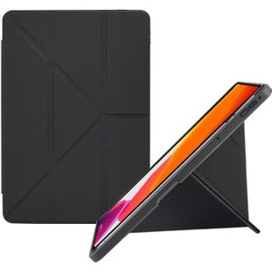 Voor Samsung Galaxy Tab A8 10.5 2021 Acryl 2 in 1 Y-fold Smart Leather Tablet Case (Zwart)