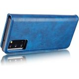 Voor Samsung Galaxy Note20 DG. MING Crazy Horse Texture Flip Afneembare magnetische lederen kast met houder &amp; kaartslots &amp; portemonnee (blauw)