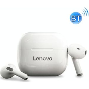 Originele Lenovo LivePods LP40 TWS IPX4 Waterdichte Bluetooth Oortelefoon met oplaadbox  Support Touch &amp; HD Call &amp; Siri &amp; Master-slave Switching (Wit)