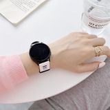 Voor Samsung Galaxy Watch4 40mm / 44mm tweekleurige siliconenriem horlogeband (zwart rood)