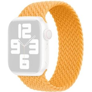 Nylon Single-Turn gevlochten horlogeband voor Apple Watch Series 7 41mm / 6 &amp; SE &amp; 5 &amp; 4 40mm / 3 &amp; 2 &amp; 1 38mm  Lengte: L 155mm (Milky Beige)