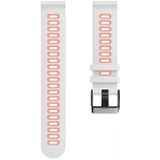 Voor Huawei Horloge GT3 42mm 20mm Mixed-Color Silicone Strap (White + Orange)