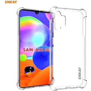 Voor Samsung Galaxy A32 Hat-Prince ENKAY Clear TPU Shockproof Case Soft Anti-slip Cover