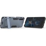 Voor Huawei Honor 9X/Honor 9X Pro schokbestendige PC + TPU beschermhoes met onzichtbare houder (marineblauw)
