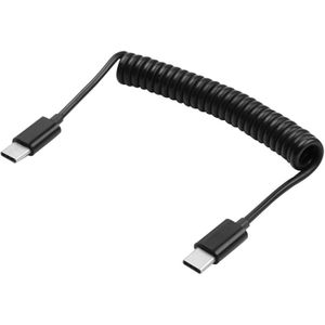 1m USB-C / Type-C naar USB 3.1 Type-C Data &amp; laad voorjaar Coiled Kabel  Voor Samsung Galaxy S8 &amp; S8 PLUS / LG G6 / Huawei P10 &amp; P10 Plus / Xiaomi Mi 6 &amp; Max 2 nl andere Smartphones