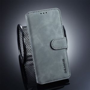 Dg. MING retro olie kant horizontale flip case voor Galaxy S10  met houder &amp; kaartsleuven &amp; portemonnee (grijs)