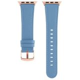 Kleine taille echte lederen horlogeband voor Apple Watch Series 7 41 mm / 6 &amp; SE &amp; 5 &amp; 4 40mm / 3 &amp; 2 &amp; 1 38 mm (Lake Blue)