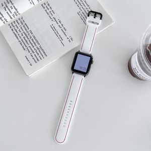 Honingraat gat naaien siliconen vervanging riem horlogeband voor Apple Watch Series 7 41mm / 6 &amp; SE &amp; 5 &amp; 4 40mm / 3 &amp; 2 &amp; 1 38mm