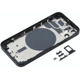 Deksel achterbehuizing met simkaartlade &amp; zijtoetsen en cameralens voor iPhone 12 mini (zwart)