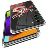 Voor Samsung Galaxy S23 + 5G Kerstpatroon Clear TPU Phone Cover Case (Grappige Elanden)